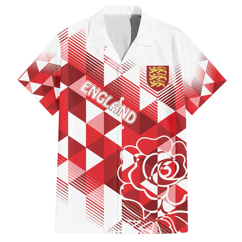 England Rugby Custom Hawaiian Shirt Crystalised Red Rose - Wonder Print Shop