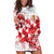 England Rugby Custom Hoodie Dress Crystalised Red Rose - Wonder Print Shop