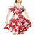 England Rugby Custom Kid Short Sleeve Dress Crystalised Red Rose - Wonder Print Shop