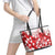 England Rugby Custom Leather Tote Bag Crystalised Red Rose