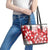 England Rugby Custom Leather Tote Bag Crystalised Red Rose