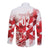 England Rugby Custom Long Sleeve Button Shirt Crystalised Red Rose