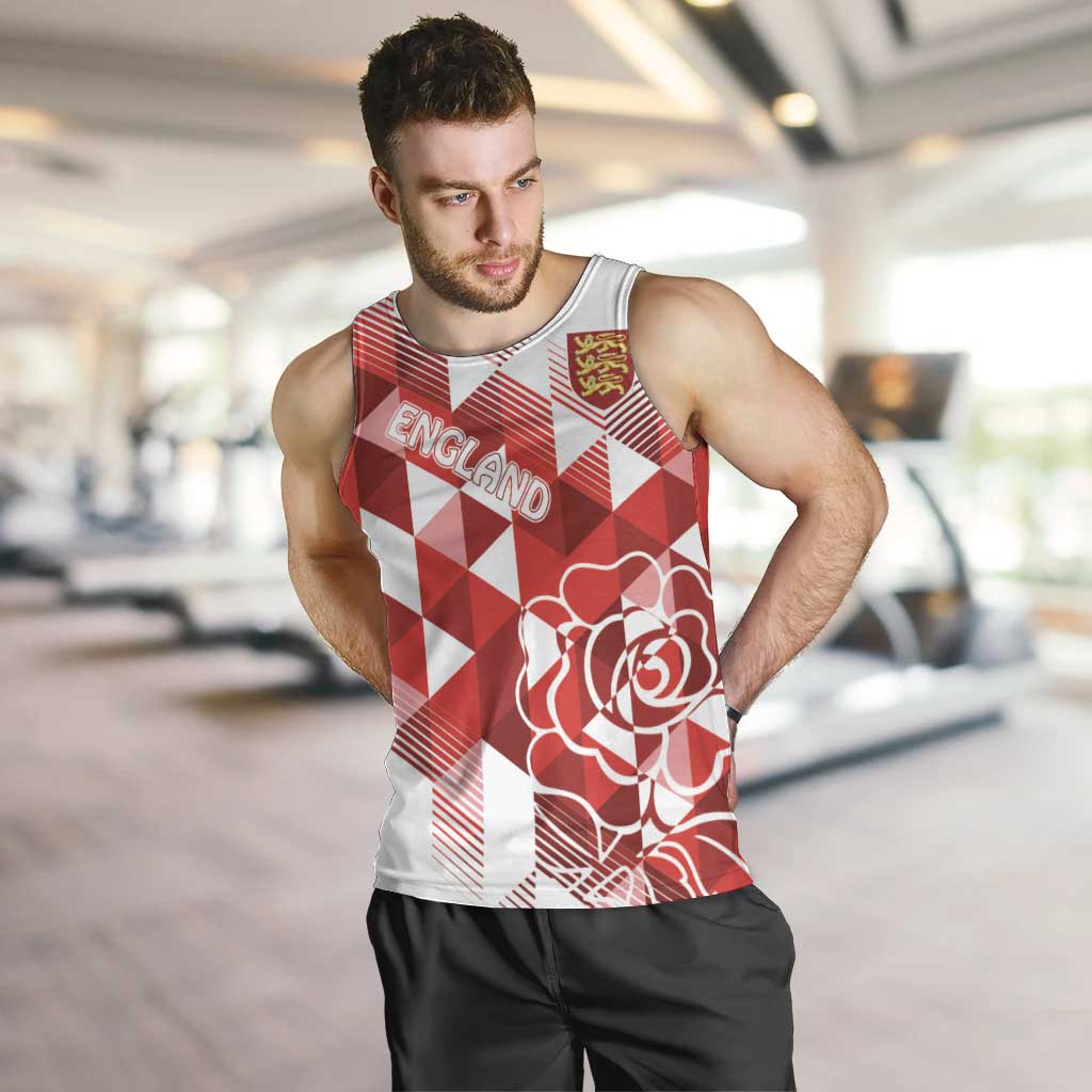 England Rugby Custom Men Tank Top Crystalised Red Rose - Wonder Print Shop