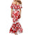 England Rugby Custom Mermaid Dress Crystalised Red Rose - Wonder Print Shop