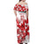 England Rugby Custom Off Shoulder Maxi Dress Crystalised Red Rose - Wonder Print Shop