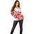 England Rugby Custom Off Shoulder Sweater Crystalised Red Rose - Wonder Print Shop