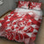 England Rugby Custom Quilt Bed Set Crystalised Red Rose