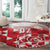 England Rugby Custom Round Carpet Crystalised Red Rose