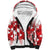 England Rugby Custom Sherpa Hoodie Crystalised Red Rose