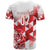 England Rugby Custom T Shirt Crystalised Red Rose