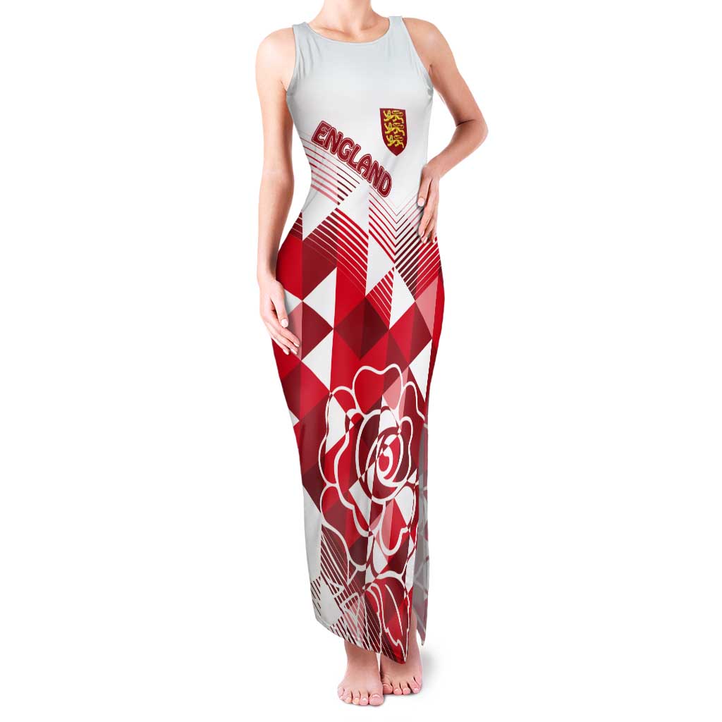 England Rugby Custom Tank Maxi Dress Crystalised Red Rose