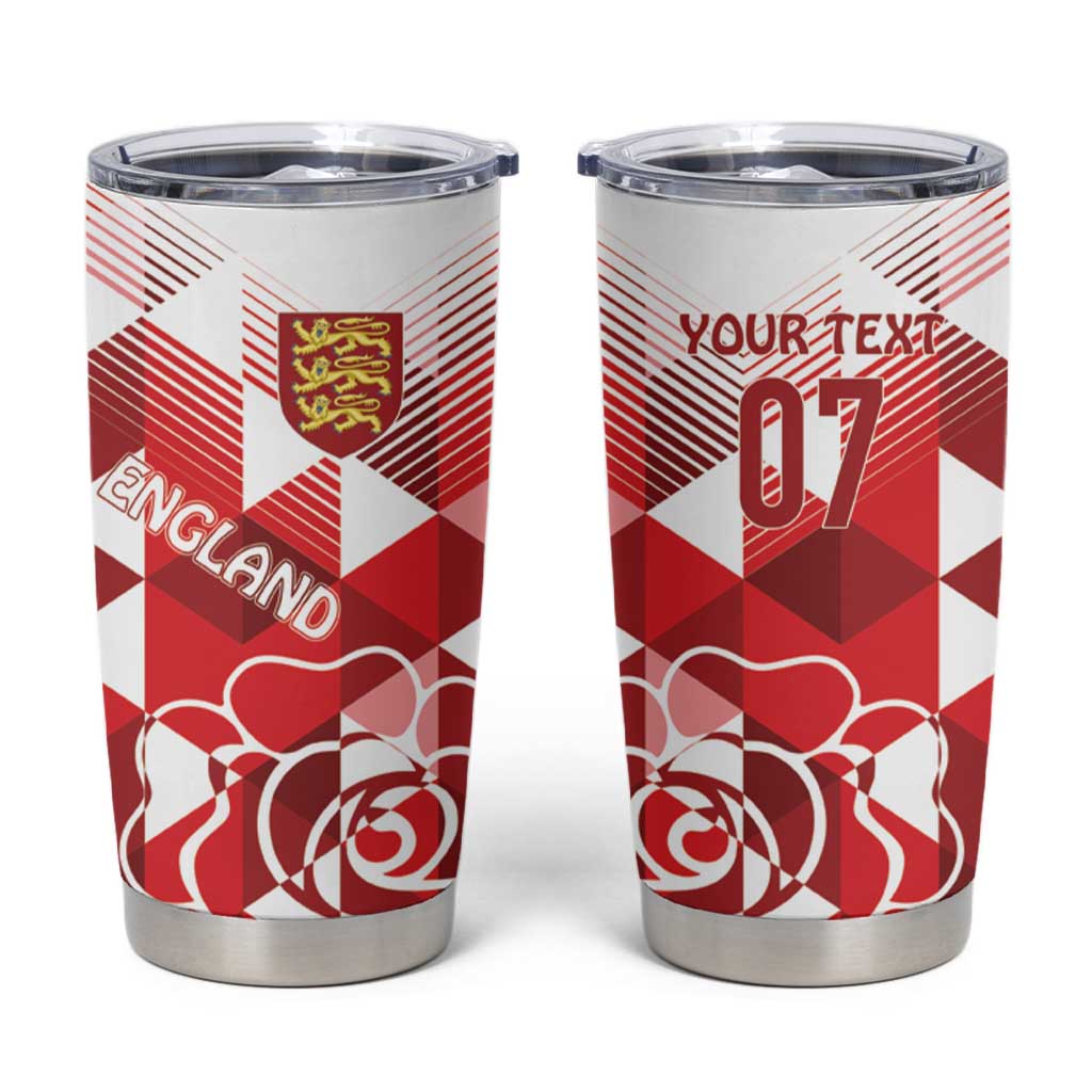 England Rugby Custom Tumbler Cup Crystalised Red Rose