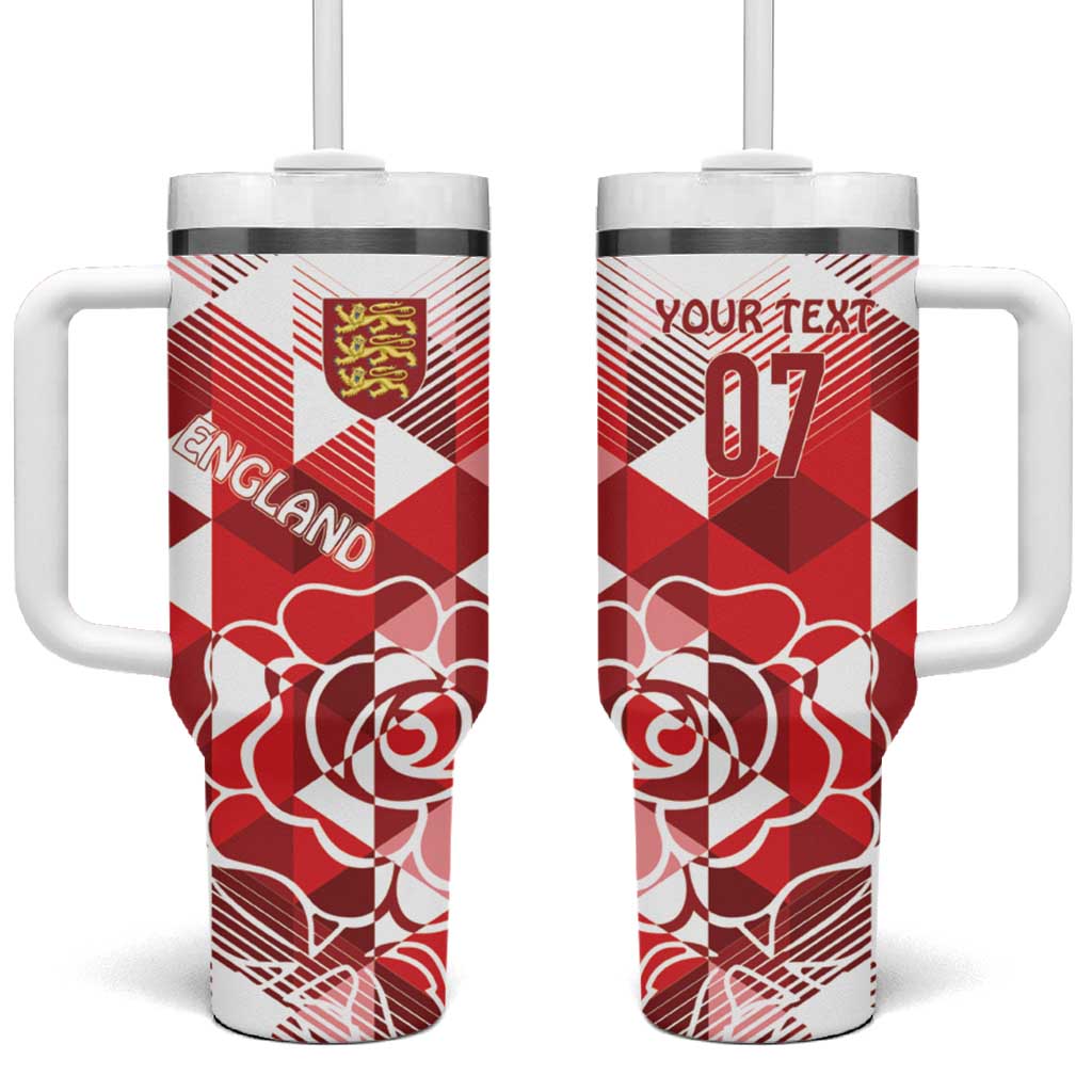 England Rugby Custom Tumbler With Handle Crystalised Red Rose