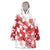 England Rugby Custom Wearable Blanket Hoodie Crystalised Red Rose