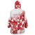 England Rugby Custom Wearable Blanket Hoodie Crystalised Red Rose