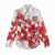 England Rugby Custom Women Casual Shirt Crystalised Red Rose