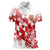 England Rugby Custom Women Polo Shirt Crystalised Red Rose