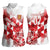 England Rugby Custom Women Sleeveless Polo Shirt Crystalised Red Rose