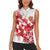 England Rugby Custom Women Sleeveless Polo Shirt Crystalised Red Rose