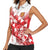 England Rugby Custom Women Sleeveless Polo Shirt Crystalised Red Rose