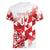 England Rugby Custom Women V-Neck T-Shirt Crystalised Red Rose