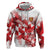 England Rugby Custom Zip Hoodie Crystalised Red Rose