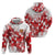 England Rugby Custom Zip Hoodie Crystalised Red Rose