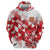 England Rugby Custom Zip Hoodie Crystalised Red Rose