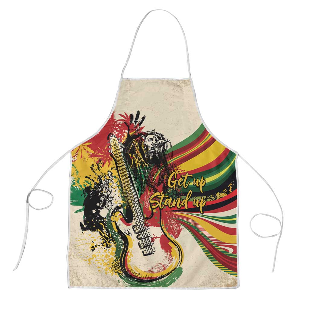 Reggae Soul B.Marley Grungy Apron Get Up Stand Up - Wonder Print Shop