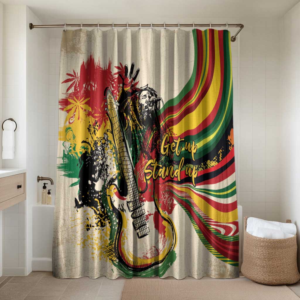 Reggae Soul B.Marley Grungy Bathroom Set Get Up Stand Up - Wonder Print Shop