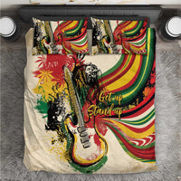 Reggae Soul B.Marley Grungy Bedding Set Get Up Stand Up - Wonder Print Shop