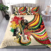 Reggae Soul B.Marley Grungy Bedding Set Get Up Stand Up - Wonder Print Shop