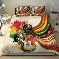 Reggae Soul B.Marley Grungy Bedding Set Get Up Stand Up - Wonder Print Shop