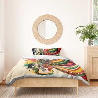 Reggae Soul B.Marley Grungy Bedding Set Get Up Stand Up - Wonder Print Shop