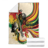 Reggae Soul B.Marley Grungy Blanket Get Up Stand Up - Wonder Print Shop