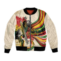 Reggae Soul B.Marley Grungy Bomber Jacket Get Up Stand Up - Wonder Print Shop