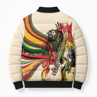 Reggae Soul B.Marley Grungy Bomber Puffer Jacket Get Up Stand Up - Wonder Print Shop