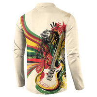 Reggae Soul B.Marley Grungy Button Sweatshirt Get Up Stand Up