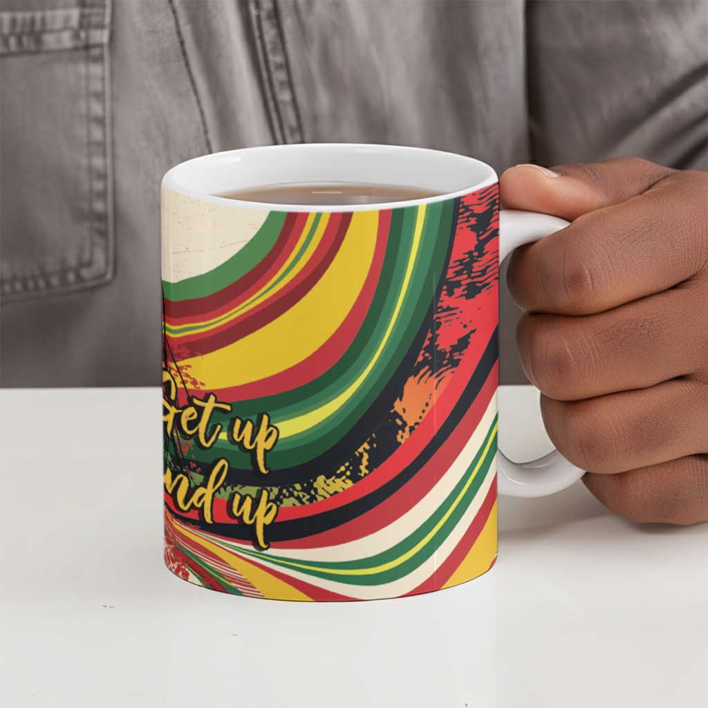 Reggae Soul B.Marley Grungy Ceramic Mug Get Up Stand Up - Wonder Print Shop