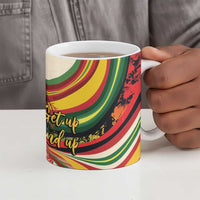 Reggae Soul B.Marley Grungy Ceramic Mug Get Up Stand Up - Wonder Print Shop