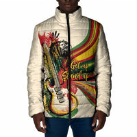 Reggae Soul B.Marley Grungy Padded Jacket Get Up Stand Up - Wonder Print Shop