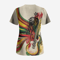 Reggae Soul B.Marley Grungy Scrub Top Get Up Stand Up - Wonder Print Shop