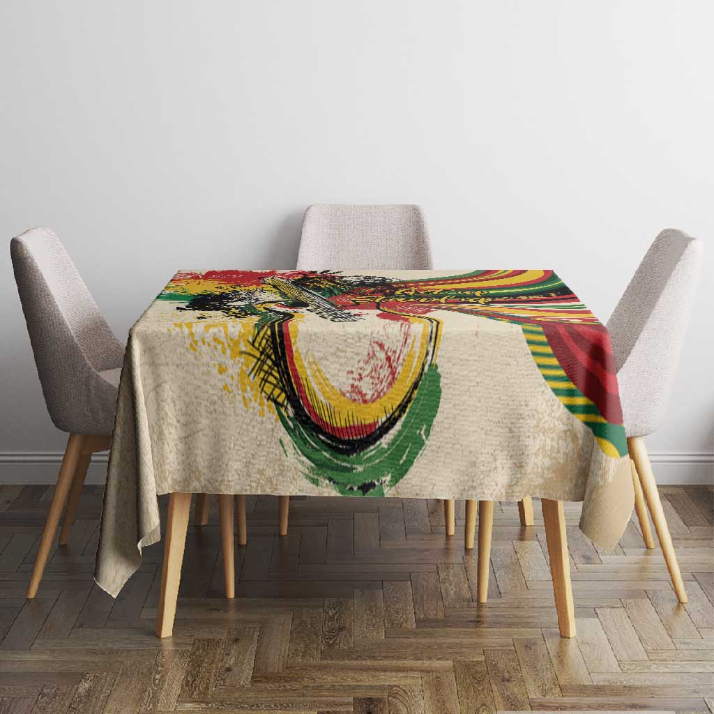 Reggae Soul B.Marley Grungy Tablecloth Get Up Stand Up - Wonder Print Shop