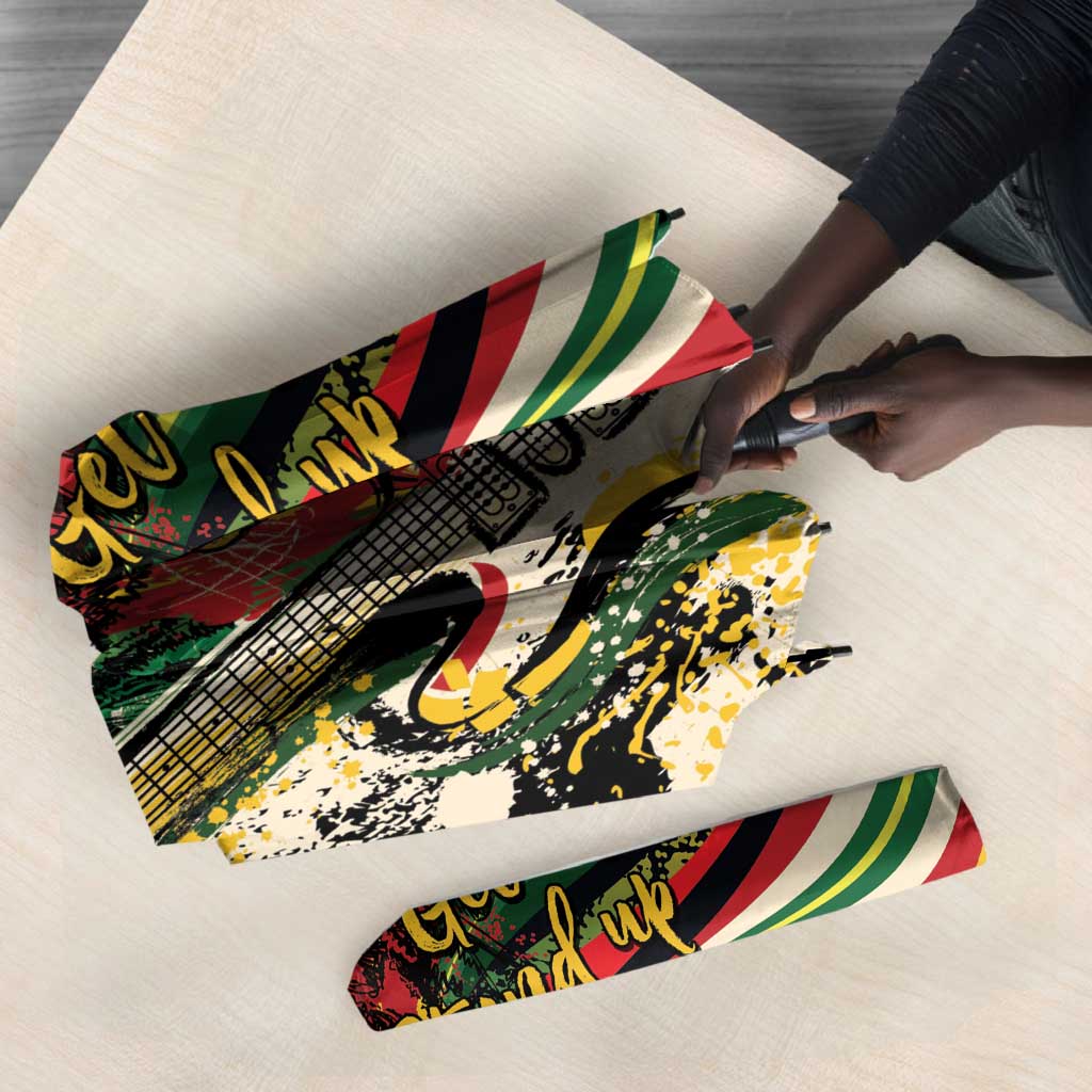 Reggae Soul B.Marley Grungy Umbrella Get Up Stand Up - Wonder Print Shop