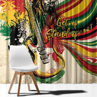 Reggae Soul B.Marley Grungy Window Curtain Get Up Stand Up - Wonder Print Shop