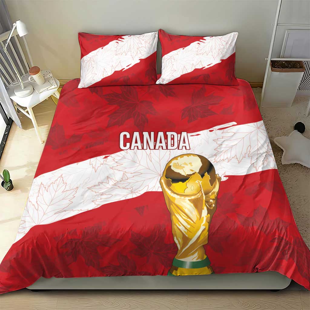 Canada WC2026 Soccer Bedding Set Les Rouges