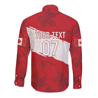 Canada WC2026 Soccer Custom Long Sleeve Button Shirt Les Rouges