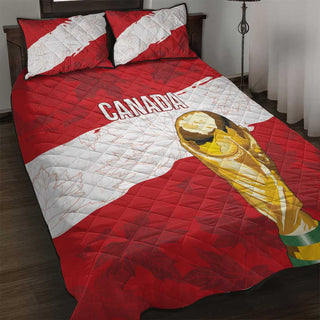 Canada WC2026 Soccer Quilt Bed Set Les Rouges LT7 - Twin / 190cm x 216cm / Red