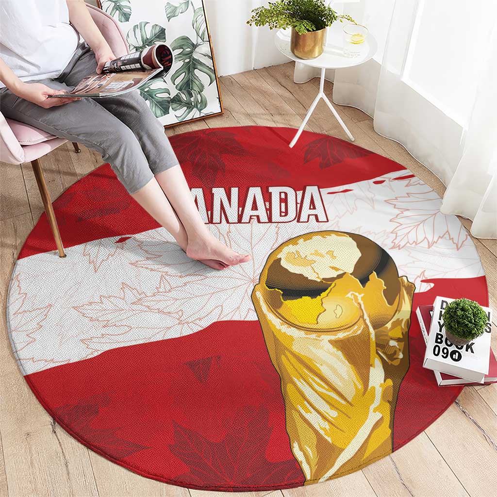 Canada WC2026 Soccer Round Carpet Les Rouges
