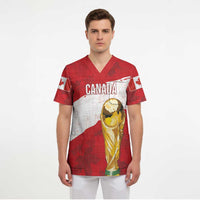 Canada WC2026 Soccer Custom Scrub Top Les Rouges
